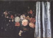 SPELT, Adrian van der Flower Still Life with Curtain (mk14) China oil painting reproduction